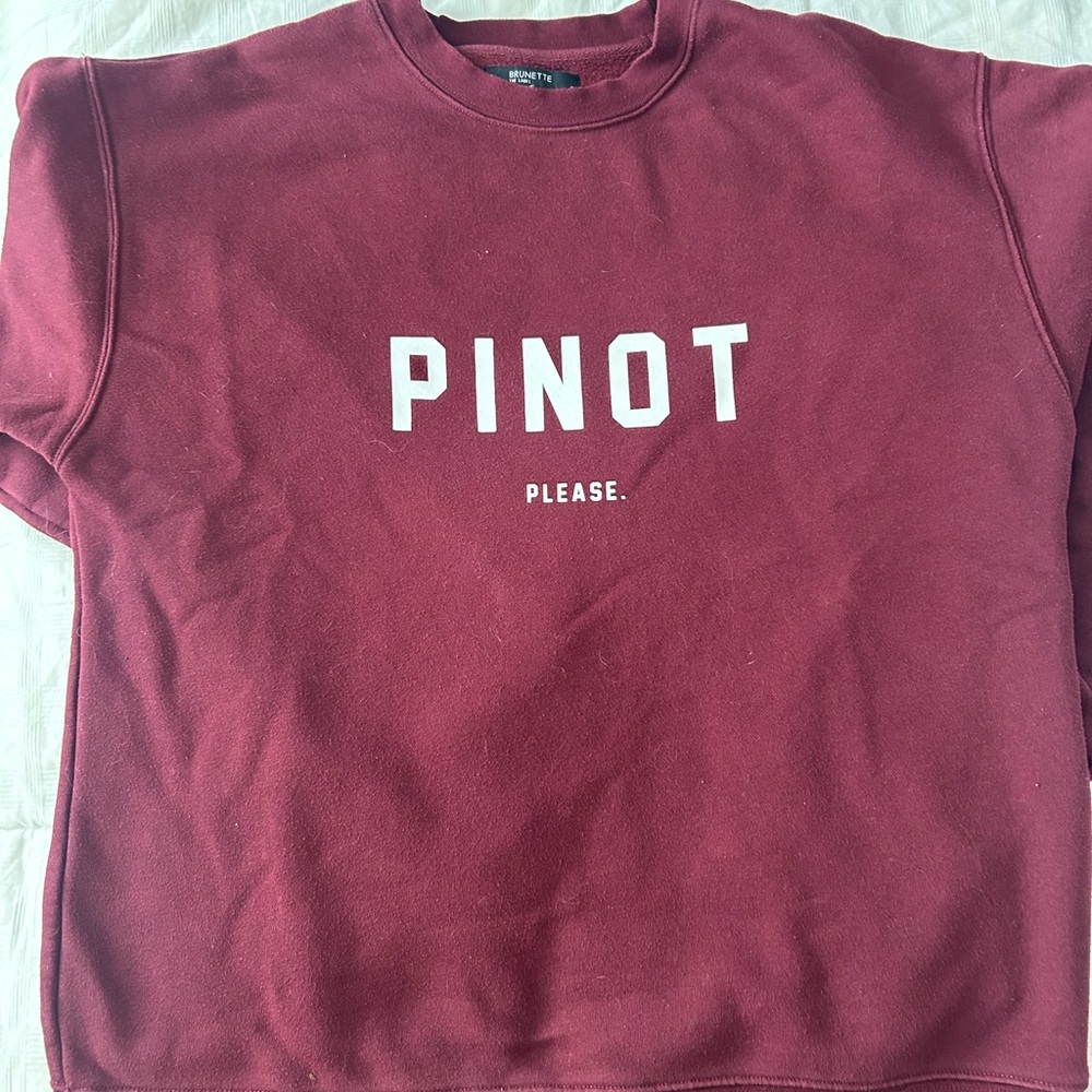 Burgundy ‘PINOT PLEASE' Sweatshirt